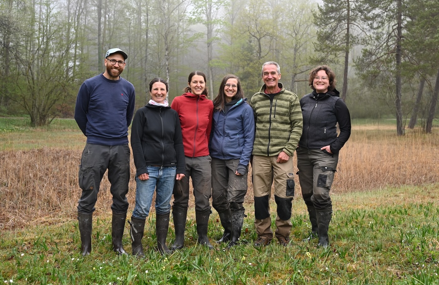 Team der Naturplan AG im Moorgebiet